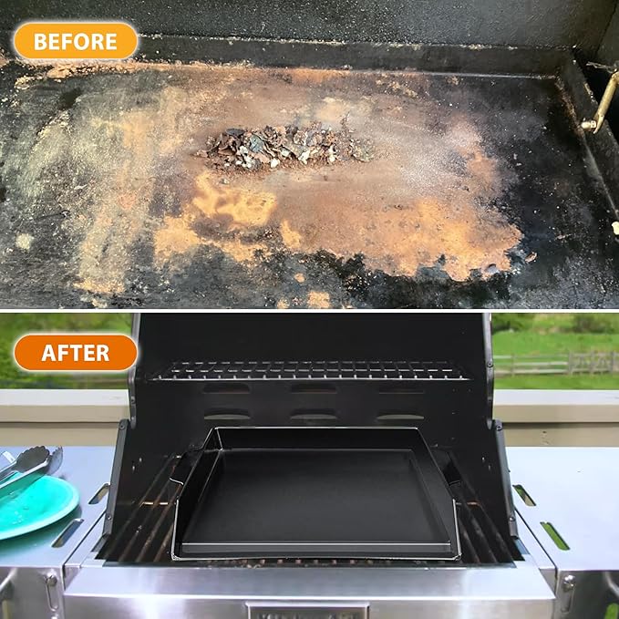 Universal Cast Iron Griddle 17" X 13",Stove Top Griddle for Gas Grills,Fire Pits,And Ovens,Nonstick Coating Teppanyaki Grill Pan for Stove Top With Extra High Sidewalls for Outdoor Cooking