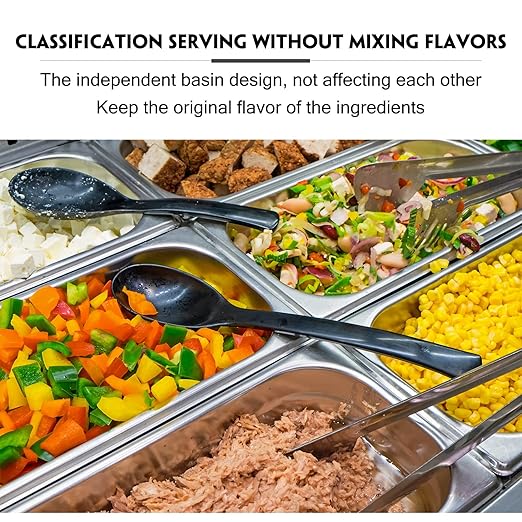 10 Pack Hotel Pans Stainless Steel Steam Table Pan 1/3 Size, 0.8 mm Thick Anti Jam Warming Pans for Food Warmer Restaurant Catering Supplies, 12.8 x 6.9 Inch(2-1/2 Inch Deep,Standard)