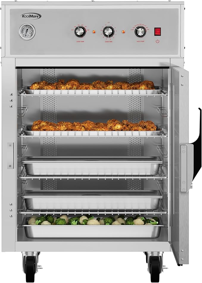 KoolMore Half-Size One Door Commercial Cook And Hold Oven 3,000 W and 208/240V, UL Listed in Stainless-Steel (KM-CCAH3-1D)