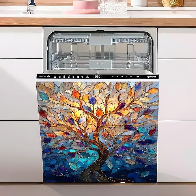 Dishwasher Magnet Sticker Cover Panel Decal Refrigerator Magnetic Sticker Decorative for Kitchen Decoration,Fridge Door Cover, Appliances Stickers 23"x26"