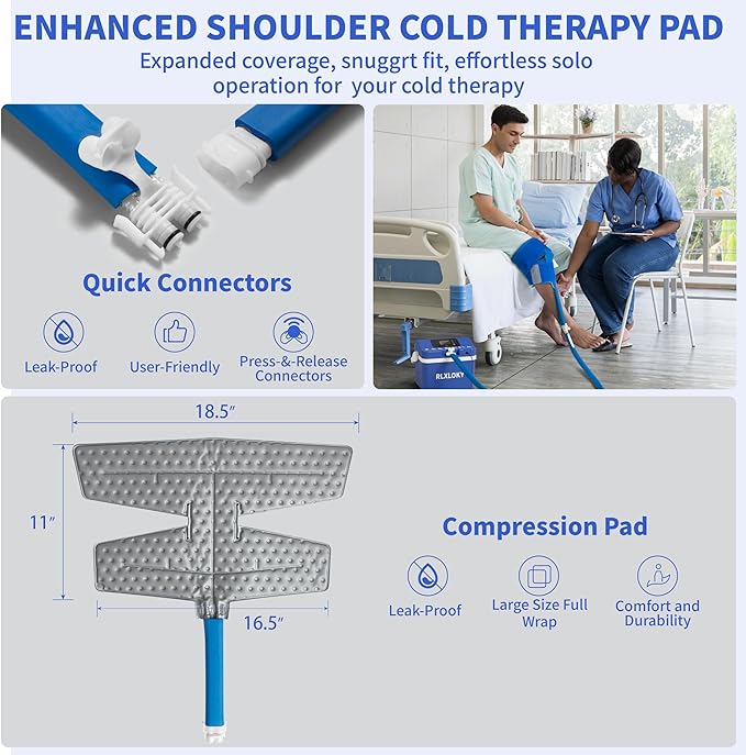 3.0 Cold Therapy Unit,Ice Machine for Knee After Surgery, Cold Therapy Machine for Knee,Cold Therapy System with Loop Mode
