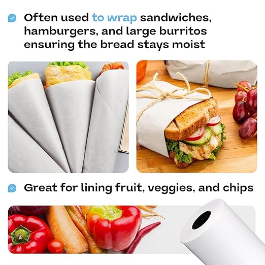 Freezer Paper Roll 24" x 13200" (1100 feet) - USA-made Large White Paper for Freezing Food, Meat & Fish - Freezer Material with Special Coating-Strong Barrier Against Air and Moisture by IDL Packaging