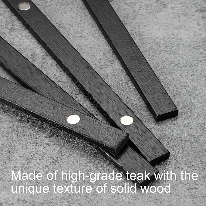 FALAMON Magnetic Poster Hanger Frame, 11x14 11x17 11x22 Teak Wood Magnet Poster Frame for Posters, Prints, Photos, Pictures, Maps, Scrolls, and Canvas Artwork(Black, 11")
