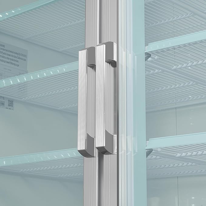 KoolMore 80 in. Commercial Three Glass Door Display Upright Freezer Merchandiser in White 52 Cu. Ft. (MDF-3GD-52C-WH)