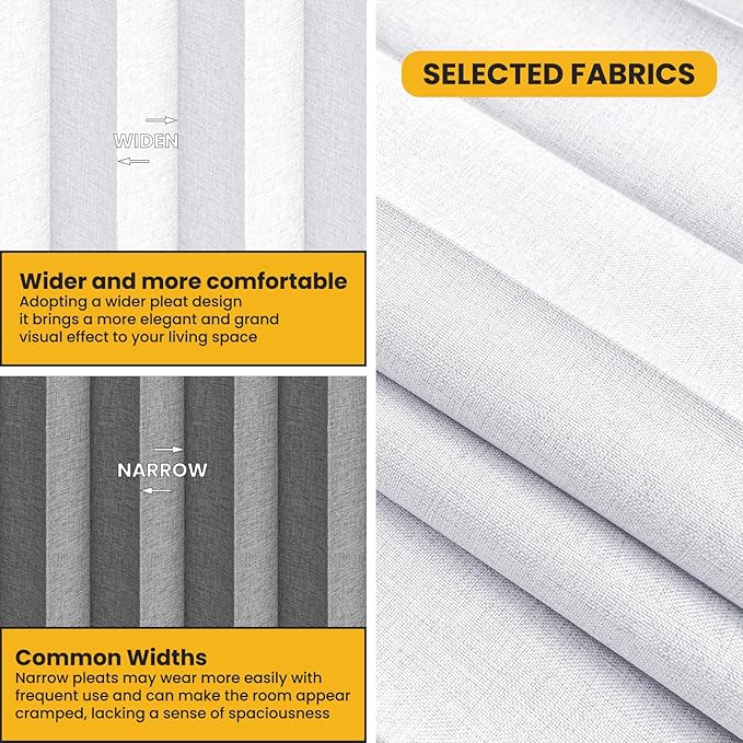 100% Blackout Room Divider Curtains - Total Privacy Curtain Panel, Thermal Insulated Noise Reduction Curtain for Bedroom Windows,Include Ceiling Curtains Track(White, W180 x L96, 1 Pack)