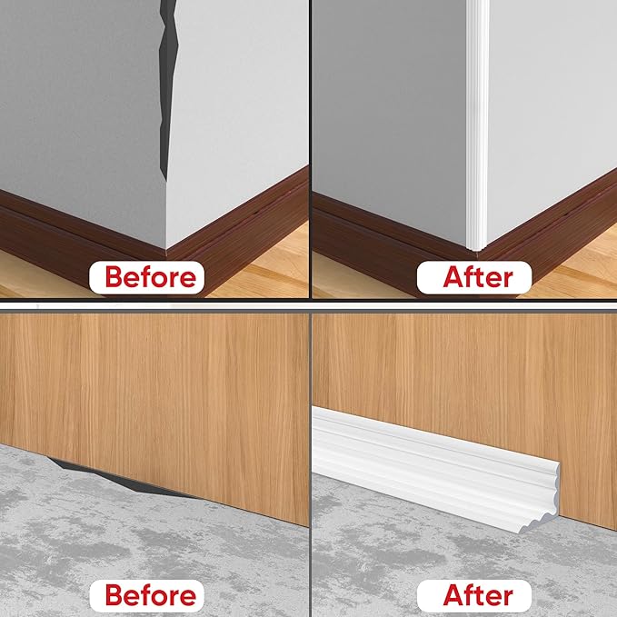 Wall Corner Protector Peel and Stick Wall Molding Trim Flexible Corner Guard Edge Protector Inside & Outside Corner Guard Strip for Wall Edge Ceiling Countertop