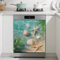 Starfish Shells Dishwasher Magnets Decorative Cover,Sea Beach Magnet Fridge Panel Decal for Home Kitchen Decor,23x26 in