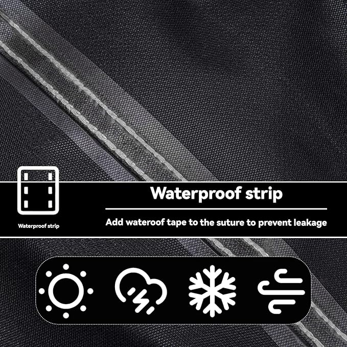 Outdoor Prep Table Cover - Heavy Duty Waterproof Cover for Outdoor Stainless Steel Table,Black