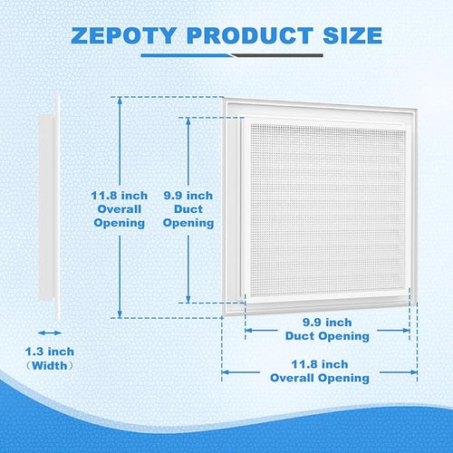12"x12" Paintable Gable Vent Featuring Aluminum Alloy Screen Design, Ideal for Attic and Shed Premium White Square Vents with Vent Opening: 10"x10"