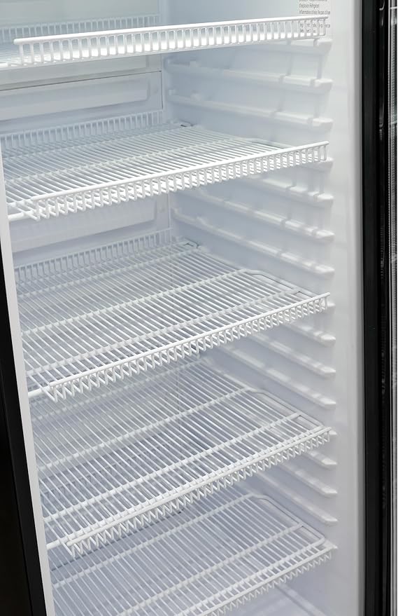 KoolMore 26 in. Commercial Glass Door Merchandiser Refrigerator with LED Lights, 15 cu. ft. in Black, ETL Listed (KM-MDR-1GD-15C)
