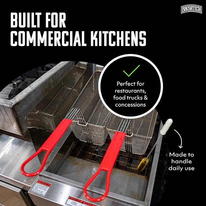Brushtech B53C High Temperature Brush for Cleaning Fryer Coils