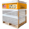 36" x 2" x 2" Reinforced Cardboard Edge Protectors, White (Pallet of 2236) – 0.16" Thick Heavy-Duty Cardboard Corner Protectors for Shipping – American Quality V-Board Pallet Edge Guard