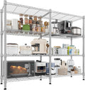 Homdox Heavy Duty Storage Shelves, 4 Tier Wire Shelving Unit, Adjustable Metal Shelves for Storage, Garage Rack Pantry Shelves Kitchen Shelving, 14"x60"x60", Silver Gray