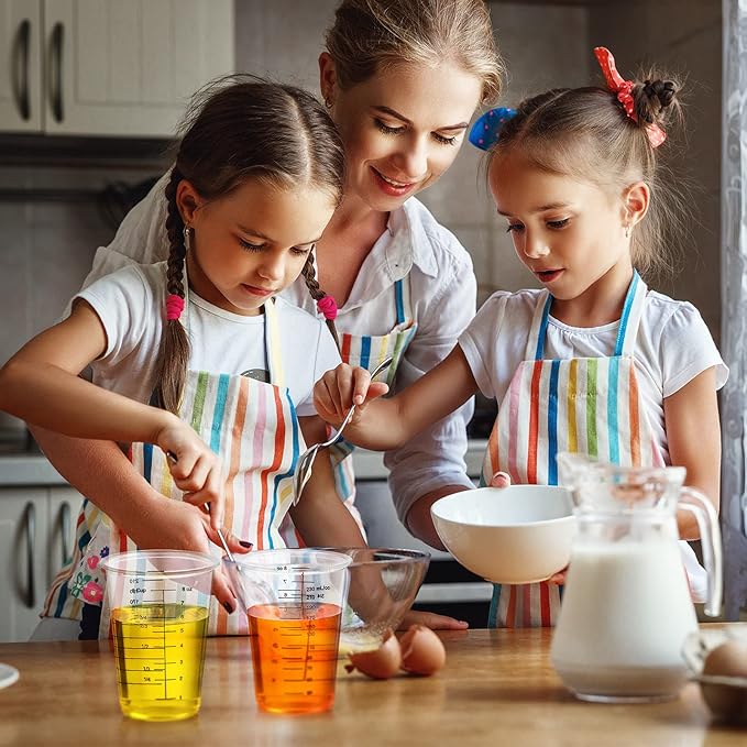 Yunsailing 100 Pack Disposable Measuring Cups for Resin 8 oz Clear Plastic Epoxy Reusable Liquid Mixing Cups for Cooking and Baking Supplies