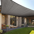 LOVE STORY Custom Size 16' x 17' Dark Grey Sun Shade Sail Canopy Commercial Rectangle Sail Shade Fabric for Patio Garden Backyard Pool (Customized)