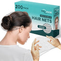Invisible Hair Nets for Women & Men | 200 Pack | Elastic 24" Mesh Hair Net for Buns, Long Hair & Short Hair - Hairnets for Ballet Dancers, Sleeping, Wig Storage, Food Service & More