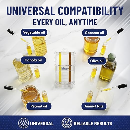 Fryer Oil Test Kit - Visual Two Color Analysis - Deep Fryer Oil Analysis Kit w/Eye Dropper - Monitor Frying Grease Quality for Kitchen, Restaurant, Food Truck - FC3017B FMP 538-1000 by FryOilSaver Co