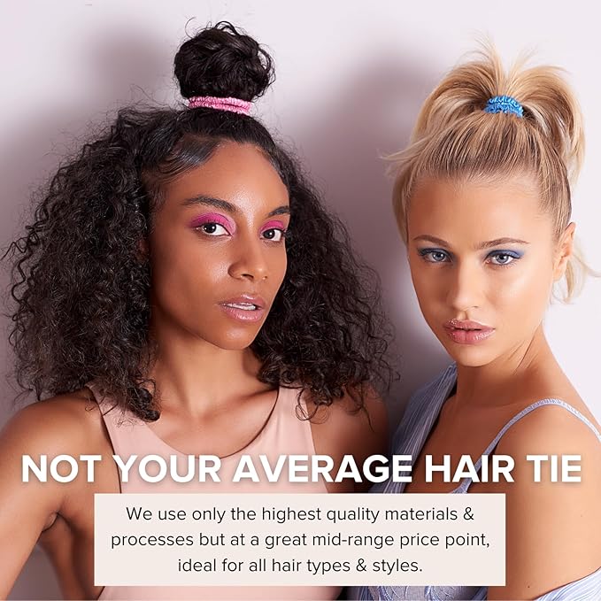 SILKE Hair Ties - Blossom | Luxurious Silk Scrunchies (6 Pack) for Women | All-Hold, No-Damage Hair Ties for All Hair Types & Styles