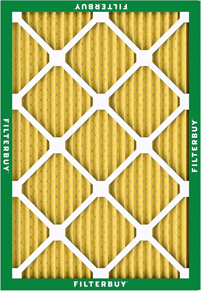Filterbuy 23x23x1 Air Filter MERV 11 Superior Pet & Allergy Defense (4-Pack), Electrostatic Pleated HVAC AC Furnace Filters Replacement, Made in USA (Actual Size: 22.50 x 22.50 x 0.75)