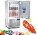 Kolice Commercial Heavy Duty 220Volts 15 Trays Blast Chiller& Freezer, Flash Freezer with Food Probe to Detect Cord Temperature of Food,Lowest temp: -40°F for Restaurants,Canteens,Schools,Hotels