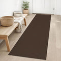IOHOUZE Washable Runner Rug 2x6 Non Slip Runners for Hallways Entryway Runner Indoor, Kitchen Rugs Woven Cotton Floor Carpet for Kitchen Hall Entrance Bedroom, Brown