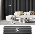 Art3dwallpanels 10 Pack Acoustic Panels, 48" X 12" X 0.43" Soundproof Wall Panels, Self Adhesive High Density Sound Absorbing Acoustic Treatment for Recording Studio, Office, Black and White