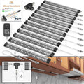 EBD LED Under Cabinet Lights Hardwired Built-in Adjustable Cable 12 Pcs Midway Input Under Counter Lights for Kitchen Sink Light 6500K 5400 Lm Super Bright for Closet Shelves Shelf Locker & Bookcase