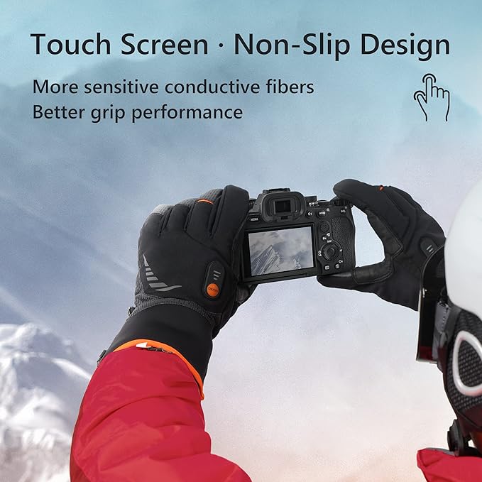 Heated Gloves for Men Women, Rechargeable Waterproof Heated Work Gloves with Arthritis Raynaud's Relief for Ski Golf Hiking Driving