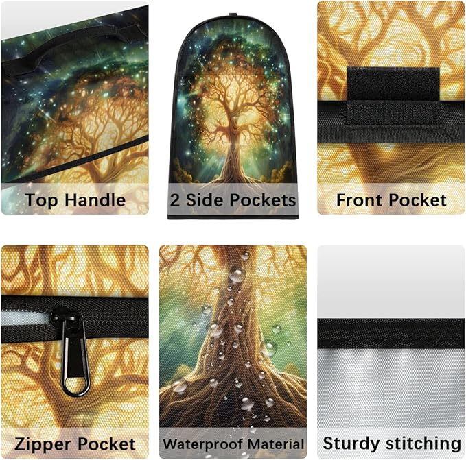Kitchen Aid Mixer Cover Tree Of Life Green Stand Mixer Cover Compatible with 6-8 Quarts Stand Mixers, Dust Covers with Zipper Pocket Foldable Washable Kitchen Aid Organizer Bag
