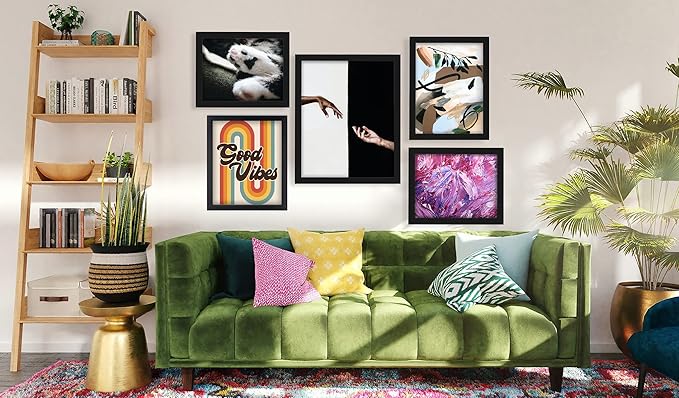 Creative Mark Gotham Gallery Canvas Frame - Black 6x6-3 Pack Open Back Frame for Heavy Duty Canvas Paintings Without Glass or Backing - 1-5/8" Depth, 1-3/8" Rabbet - Pre-Assembled, Made in USA
