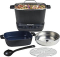STIRMAX DELUXE 7.5 Quart Digital Multi-Cooker with Automatic Paddle to Stir and Shred, 9 in 1 programmable presets to Sauté, Sear, and Brown Food Before Simmering – Accessories, Skillet, & Cookbook