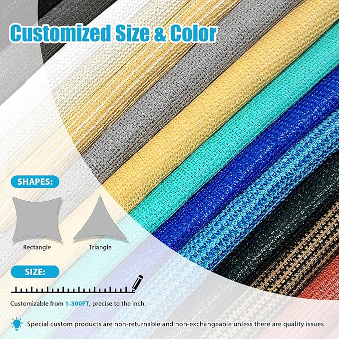 Amagenix Sun Shade Sail 18X28 Curved Edge Outdoor Shade Canopy White Breathable 95% UV Block Shade Cloth for Patio Garden Backyard (We Make Custom Size)