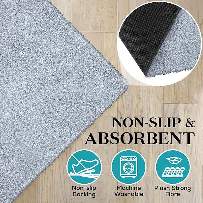 Premium Microfiber Indoor Door Mat – 36"x60" Washable Entry Mat, Non-Slip, Waterproof Backing, Super Absorbent, Low Profile Entryway Doormat for Indoor Entrance