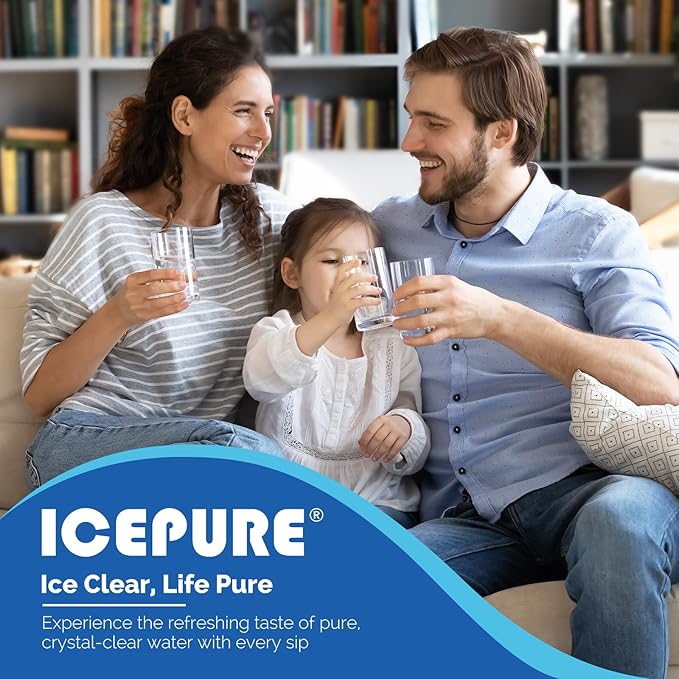 ICEPURE DA97-17376B Refrigerator Water Filter Replacement for DA97-08006C, HAF-QIN, HAF-QIN/EXP, RF23M8070SG, RF23M8070SR, RF23M8090SG, RF23M8090SR,RF23M8570SR, RF23M8590SG, BRF425200AP, 4PACK