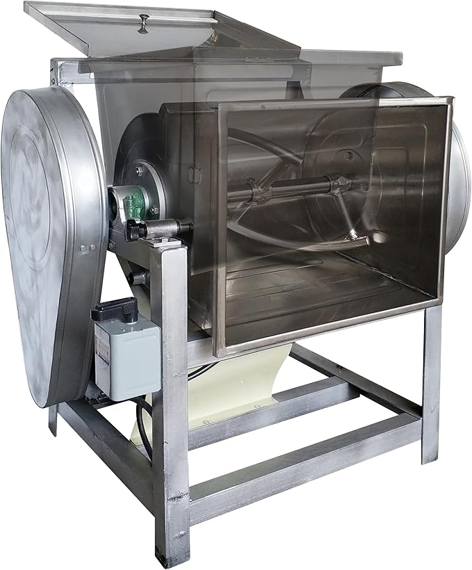 TECHTONGDA Commercial Dough Mixer, Electric Dough Kneading Machine, 110V Heavy Duty Stand Mixer with 50QT Kneading Capacity, 90 Degree Tilt, Ideal for Schools Restaurants