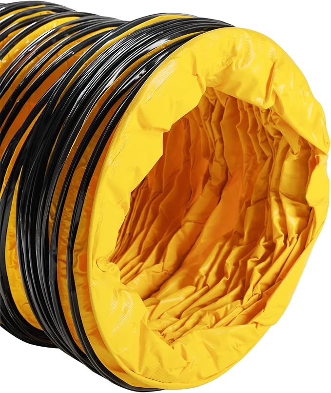 MOUNTO 25FT PVC Flexible Duct Hosing for Exhaust Fan (8inch w/o bag)