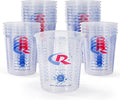 Paint Mixing Cup 40 Ounce, Accurate Measurements in Ratios and OZ. and ML, 100PCS Plastic Graduated Measuring Cups with 12PCS Lids for Paint, Resin, Epoxy, Acrylic, Pigments, Art