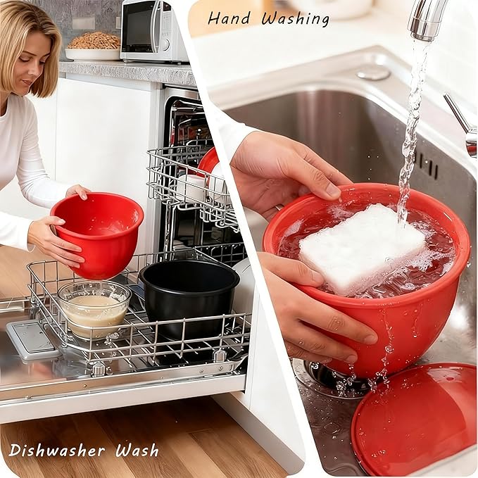 Silicone Bowl Liners for Kitchen,Silicone Liners Mixer for 5 Qt Tilt-Head KitchenAid Mixers,Mixer Bowl Accessories and Attachments with Lids,3PCS