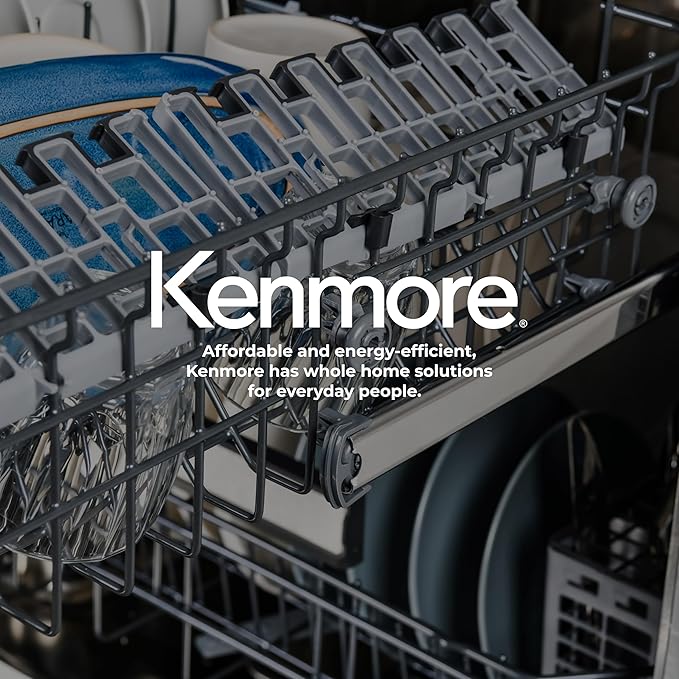 Kenmore 22-14679 24" Built-In Dishwasher - UltraWash Plus, TurboDry, EasyFlex Third Rack & SmartWash Cycle - 15 Place Settings - 45 DBA - ENERGY STAR Certified - 24" - Black