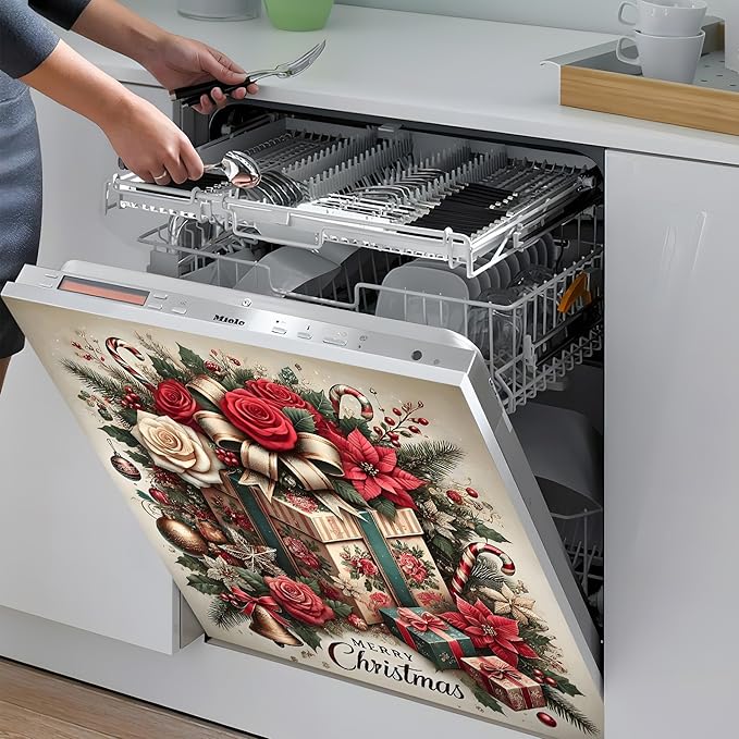 Dishwasher Magnet Sticker Cover Panel Decal Refrigerator Magnetic Sticker Decorative for Kitchen Decoration,Fridge Door Cover, Appliances Stickers 23"x26"