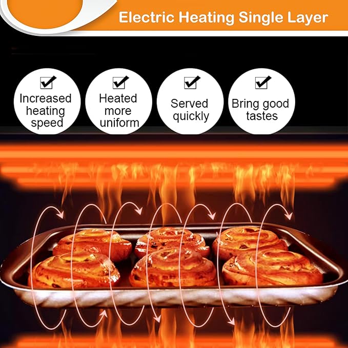 INTSUPERMAI Electric Gas Pizza Oven Stainless Steel Three Layers Movable Gas 6 Baking Dishes Pizza Oven Commercial Restaurant 110V 300W