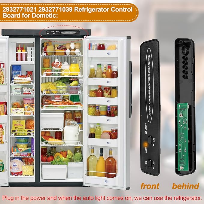 2932771021 2932771039 Refrigerator Control Board Panel for Dometic Rv Refrigerator, Circuit Board Kit Replacement fit Dometic Fridge DM2652 DM2852 RM2351 RM2451 RM2551 RM2852, Rv Refrigerator Parts