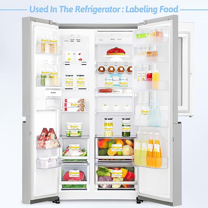 Restaurant Quality Shelf Life Food Rotation Labels Vinyl, 2” x 3” Self-Adhesive Removable Freezer Food Labels, Perfect for Reusable Containers, Easy to Remove, Food Safety Date Sticker (5 PCS)