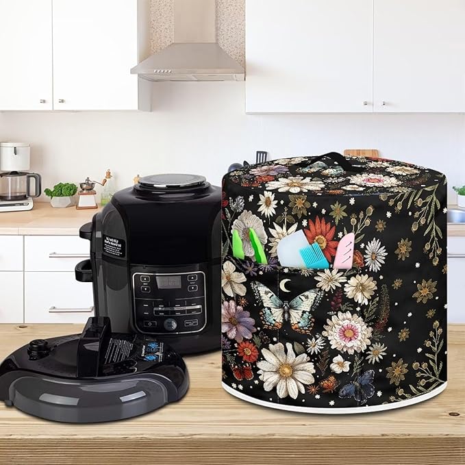 Butterfly Dust Cover Instant Pot Heavy Duty Waterproof Dust Pressure Cooker Cover Case for Instant Pot Pressure Cooker Instant Pot Appliance Covers Pressure Cooker Size L