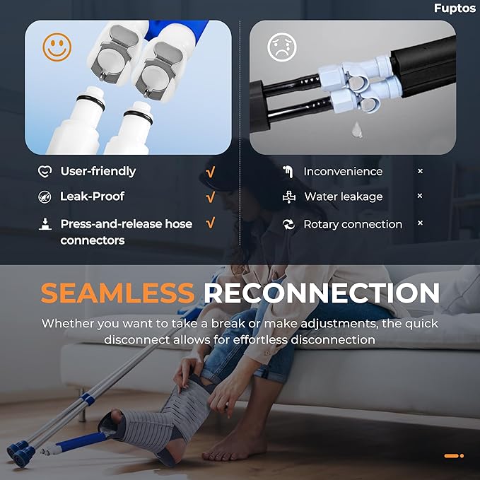 Cold Therapy Machine for Knee & Shoulder, Pain Relief, Post-Surgery Recovery, Cryotherapy for Muscle Recovery, Sports Injuries, Digital Timer, Quiet Pump, Universal Ice Pad