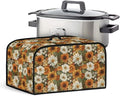 Daisy Slow Cooker Dust Cover - Floral Oval 6-8 Qt Crock Pot Cover Keeps Appliance Clean