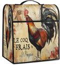 Kitchen Aid Mixer Cover Autumn Rooster Leaves Stand Mixer Cover Compatible with 6-8 Quarts Stand Mixers, Dust Covers with Zipper Pocket Foldable Washable Kitchen Aid Organizer Bag