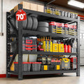 7000LBS Storage Shelves Heavy Duty, Metal Storage Shelves 4 Tier Units Adjustable Utility Rack Shelf, Heavy Duty Garage Racks Shelving for Basement, Industrial, Garage Shelving 48" W x 24" D x 70" H