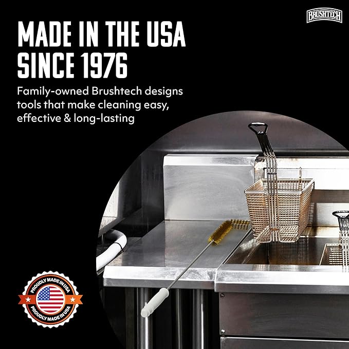 Brushtech B53C High Temperature Brush for Cleaning Fryer Coils