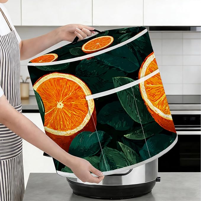 Rice Cooker Cover, Dust Cover for Kitchen Appliances with Handle and Storage Pocket, Easy to Clean Kitchen Decor Gift, Fits 3-6-8 Quart Instant Pot, Slow Cooker and Air Fryer